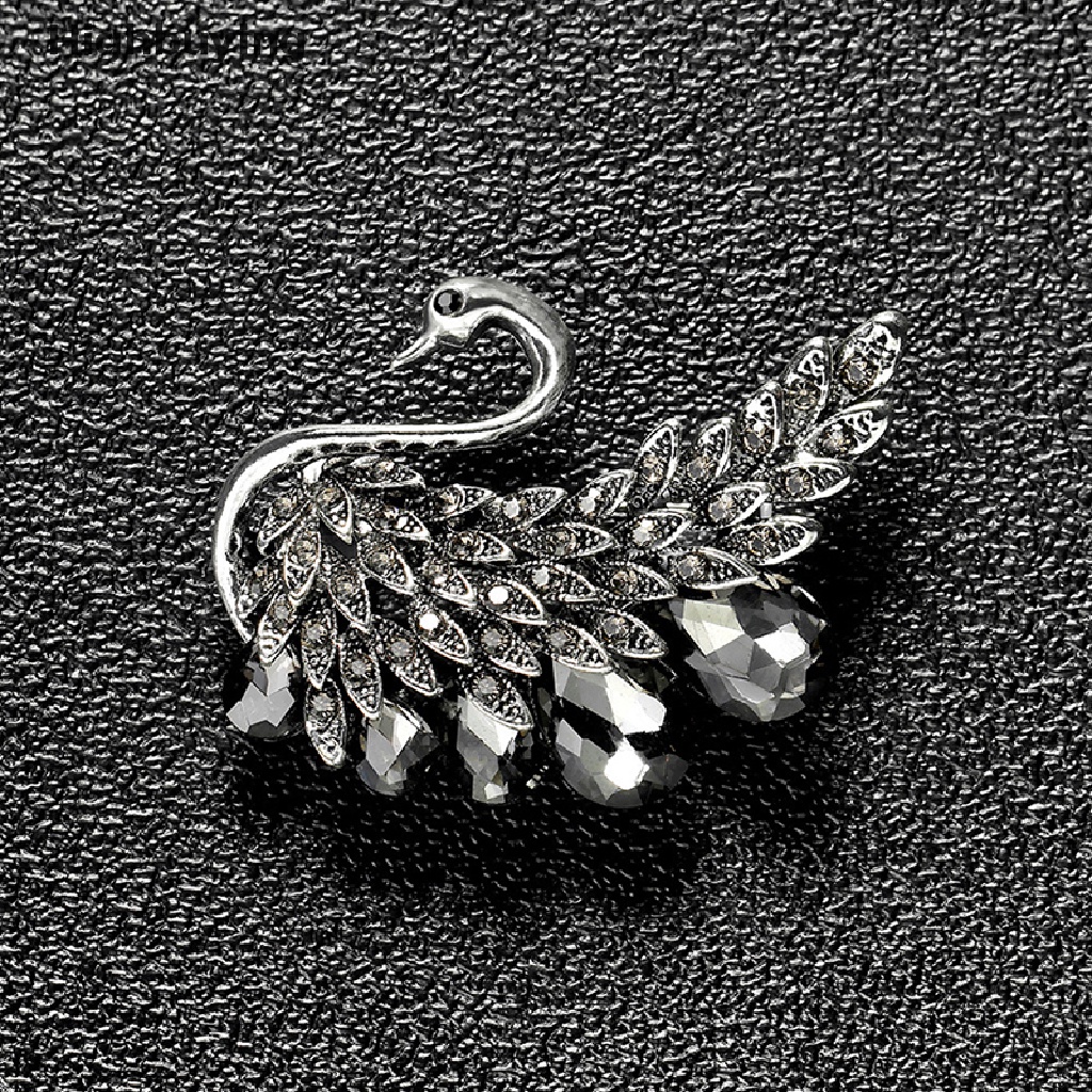 Hbid Swan Pin Bros Swan Untuk Wanita Berlian Imitasi Mulia Swan Brooch Elegan Pin Fashion Perhiasan Hewan Kerah Pin Pesta Pernikahan Lencana Wedding Pin Glory