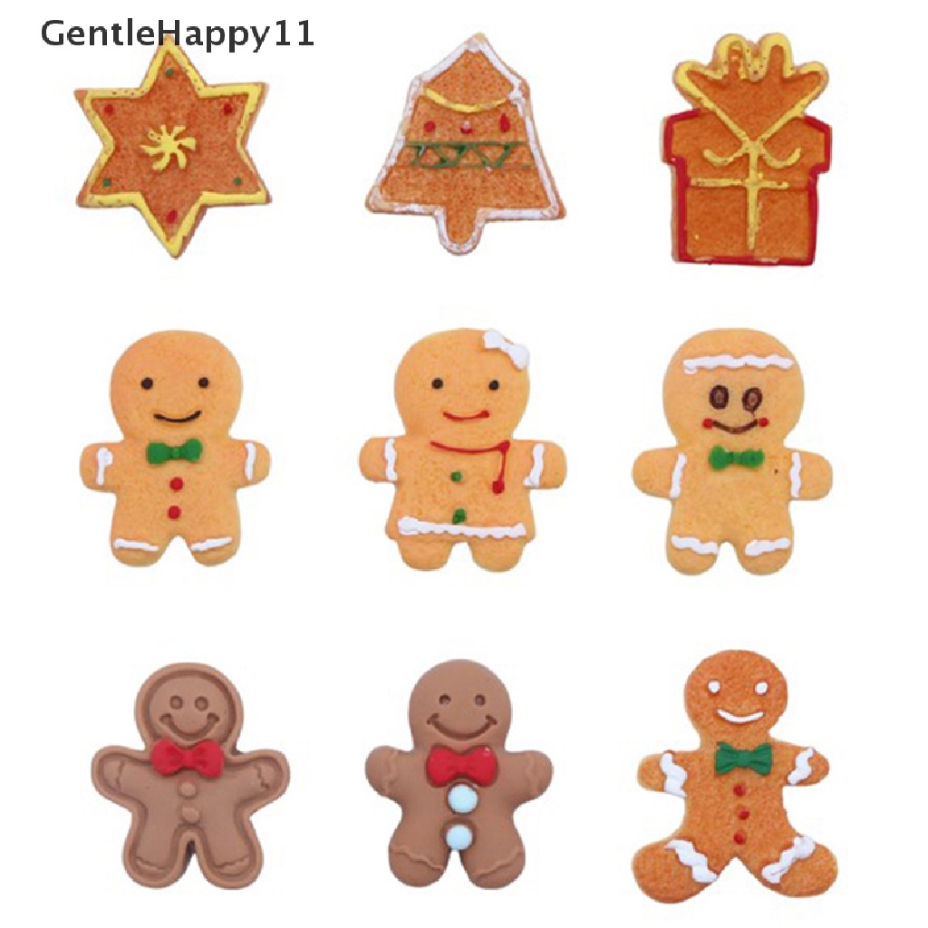 Gentlehappy 6 Pcs Rumah Boneka Miniatur Tas Natal Gingerbread Man Cookies DIY Aksesoris id