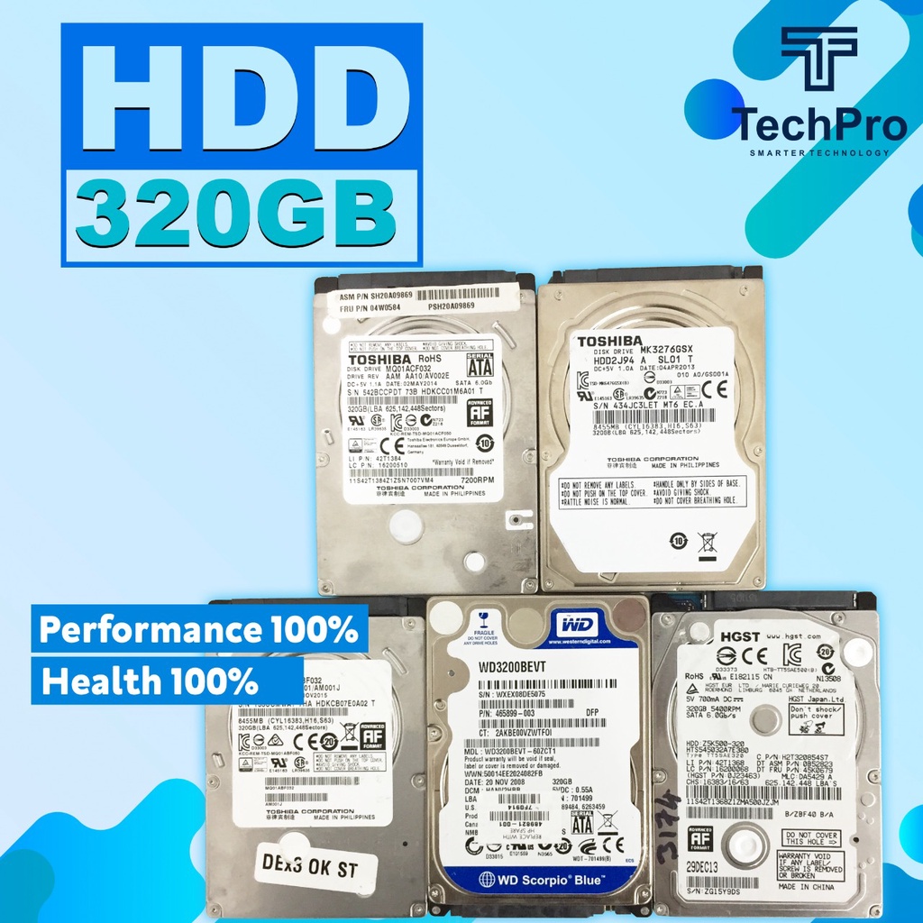 HDD 320gb Second ORI MERK RANDOM up to 90% Health Performance