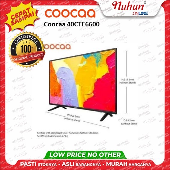 [CIANJUR] COOCAA Digital TV 40 Inch 40CTE6600