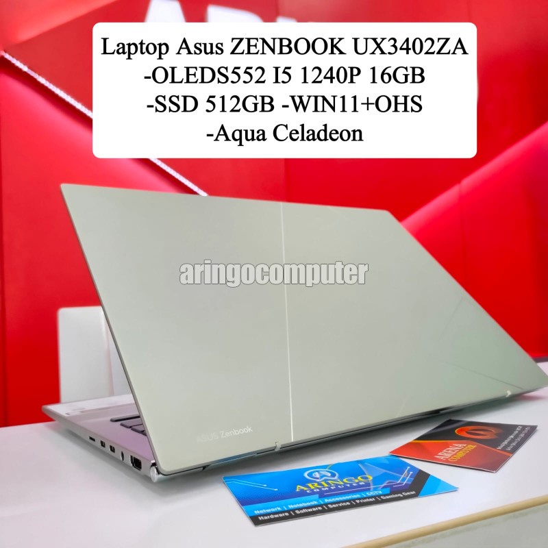 Laptop Asus ZENBOOK UX3402ZA-OLEDS552 I5 1240P 16GB -SSD 512GB -WIN11+OHS -Aqua Celadeon