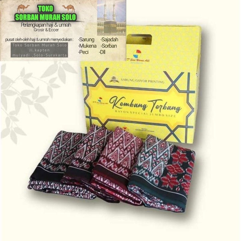 Sarung Goyor Murah Kembang Terbang motif tenun print  kualitas super Grosir