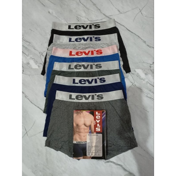 1 kotak isi 3 pcs celana dalam boxer pria / boxer lefis silver