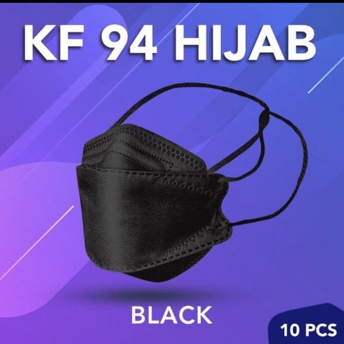 MASKER HIJAB HEADLOOP MUSLIM JILBAB KF94 | isi 10 ABU-ABU | non medis non surgical