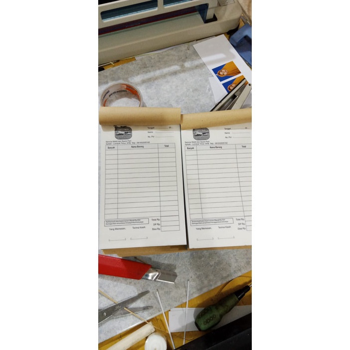 

Buku Nota Custom 2 Ply NCR Polos Nota Olshop Nota Kontan Murah isi 100 Lembar