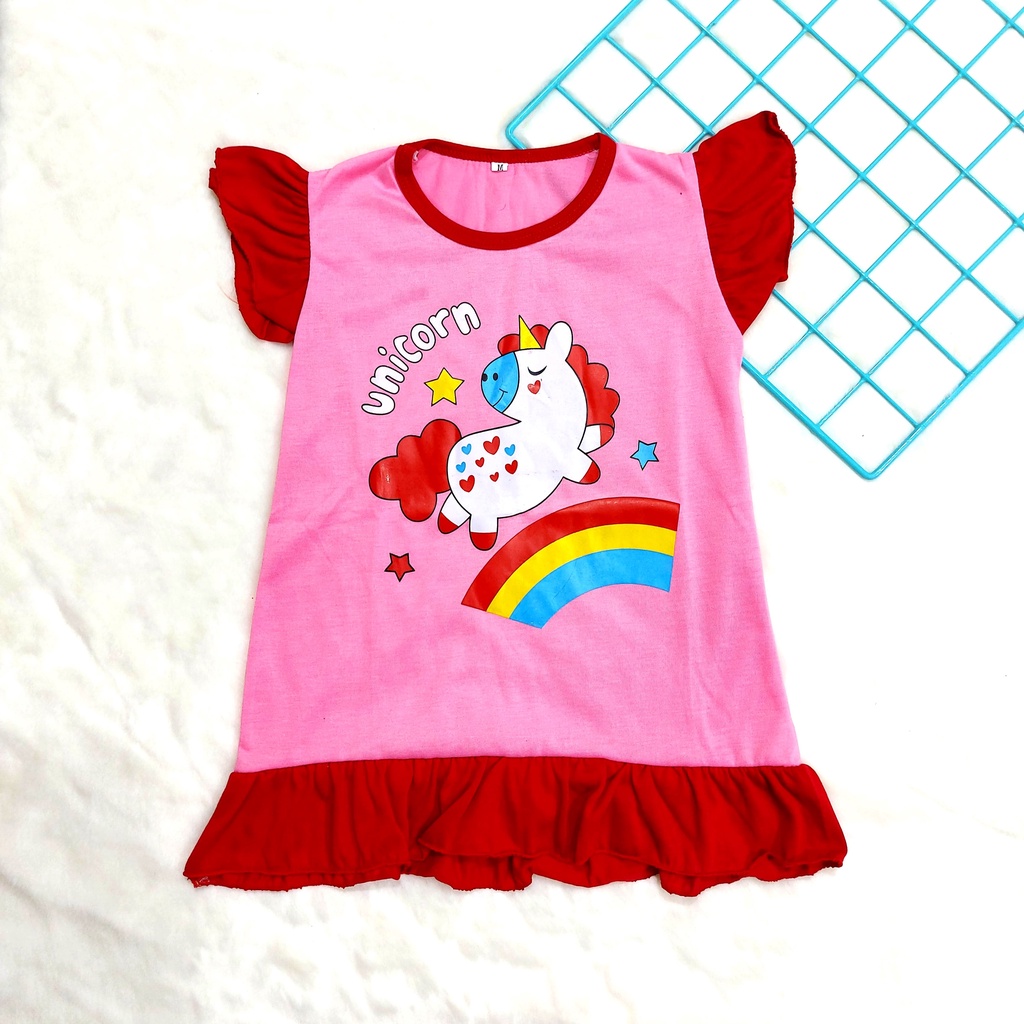 V&amp;Z Kids - Dress ruffle Anak 1-7 tahun / daster anak perempuan