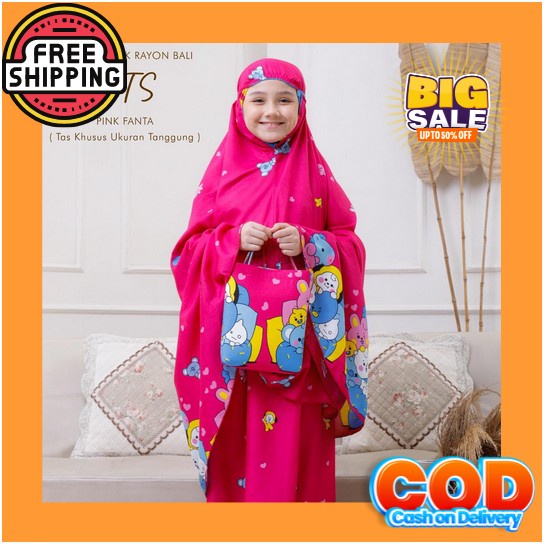 Mukena Anak Perempuan Mukenah Rayon Premium Mukenah Bahan Adem Rukuh Traveling Mini Mukena Anak Tang