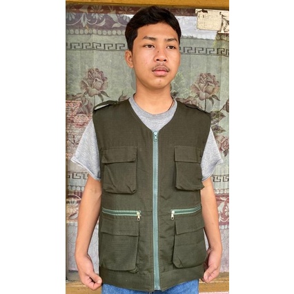 Rompi lapangan outdoor multifungsi / vest bisa custom bordir suka suka