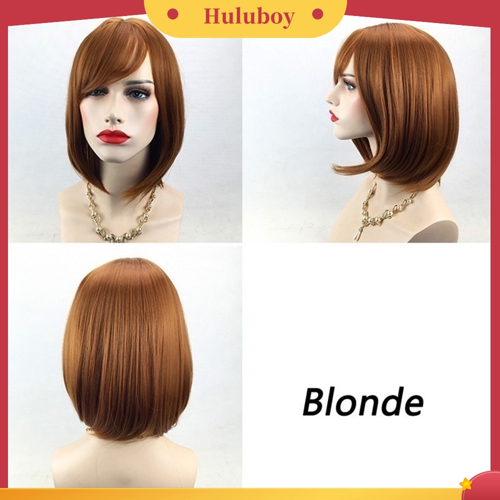 Wig Poni Ekstensi Model Lurus Panjang 30cm Gaya Bobo Untuk Wanita