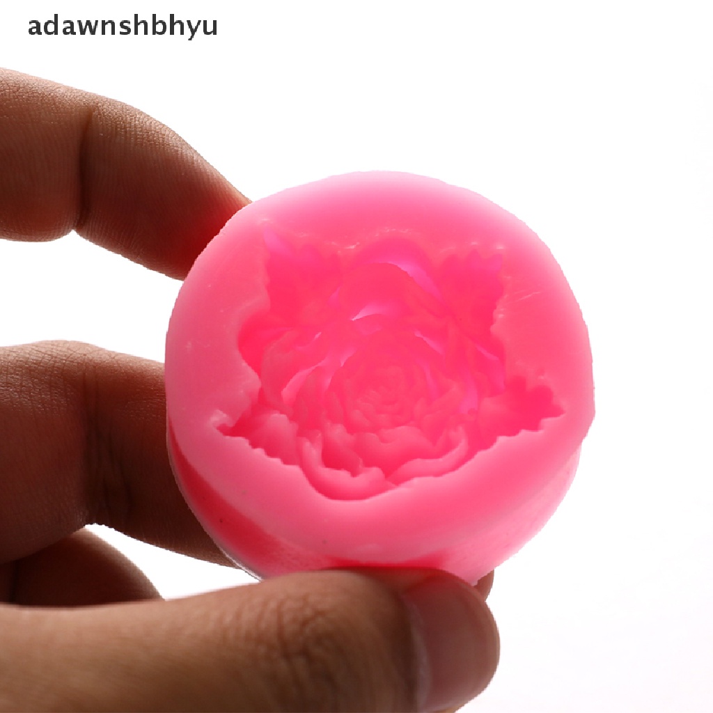 Adawnshbhyu Bloom Rose Silikon Kue 3D Bunga Fondant Cetakan Cupcake Permen Cokelat Decor ID