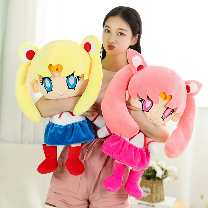 Kawaii Sailor Moon Plush Doll Moon Boneka Moon Kelinci Lucu Mainan Mewah Sofa Rumah Dekorasi Kamar Tidur Untuk Hadiah Ulang Tahun Pacar