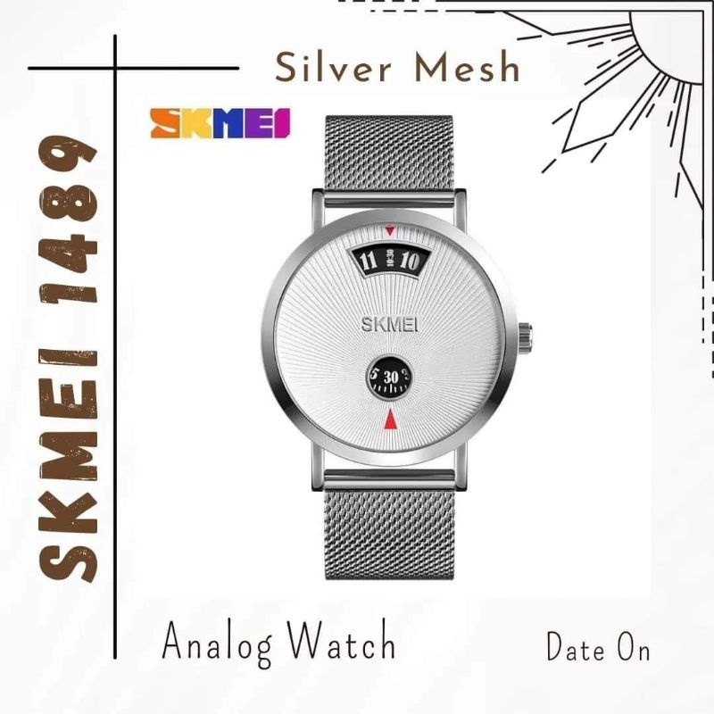 Jam Tangan Analog Skmei 1489 Original Murah Unik Putih