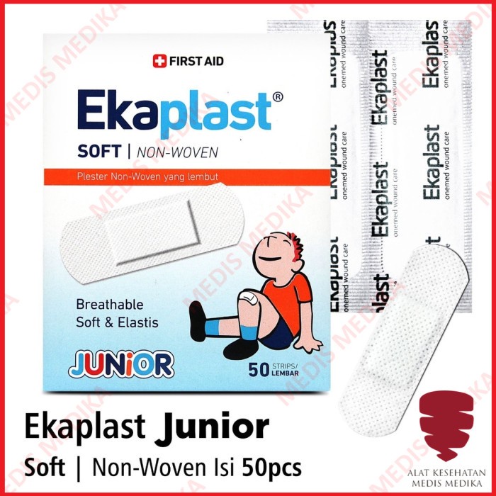 Plester Luka Ekaplast Junior Onemed Plaster P3K Non Woven 25 mm Box isi 50