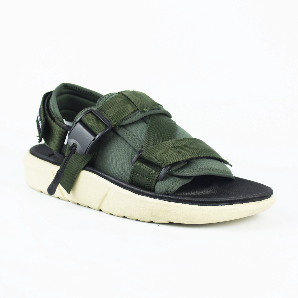 BOYSCODE Sendal Gunung Outdoor Distro Pria Wanita NERO Hijau Army / Sendal Slide Pria / Sendal Santai