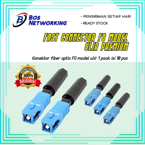 Konektor Fiber Optik SC UPC SOC Fiber Optic Model Ulir Premium