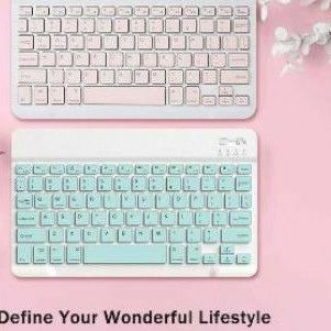 Pasti Terkini Keyboard Wireless Bluetooth 10 inci Mini Portable Keyboard 10 inc