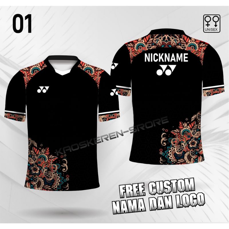 jersey badminton batik custom jersey bulutangkis kaos olahraga
