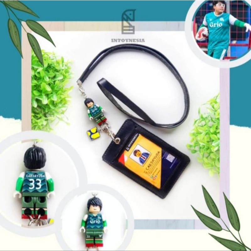 

ID Card Lanyard Genuine Leather Minifigure By Request