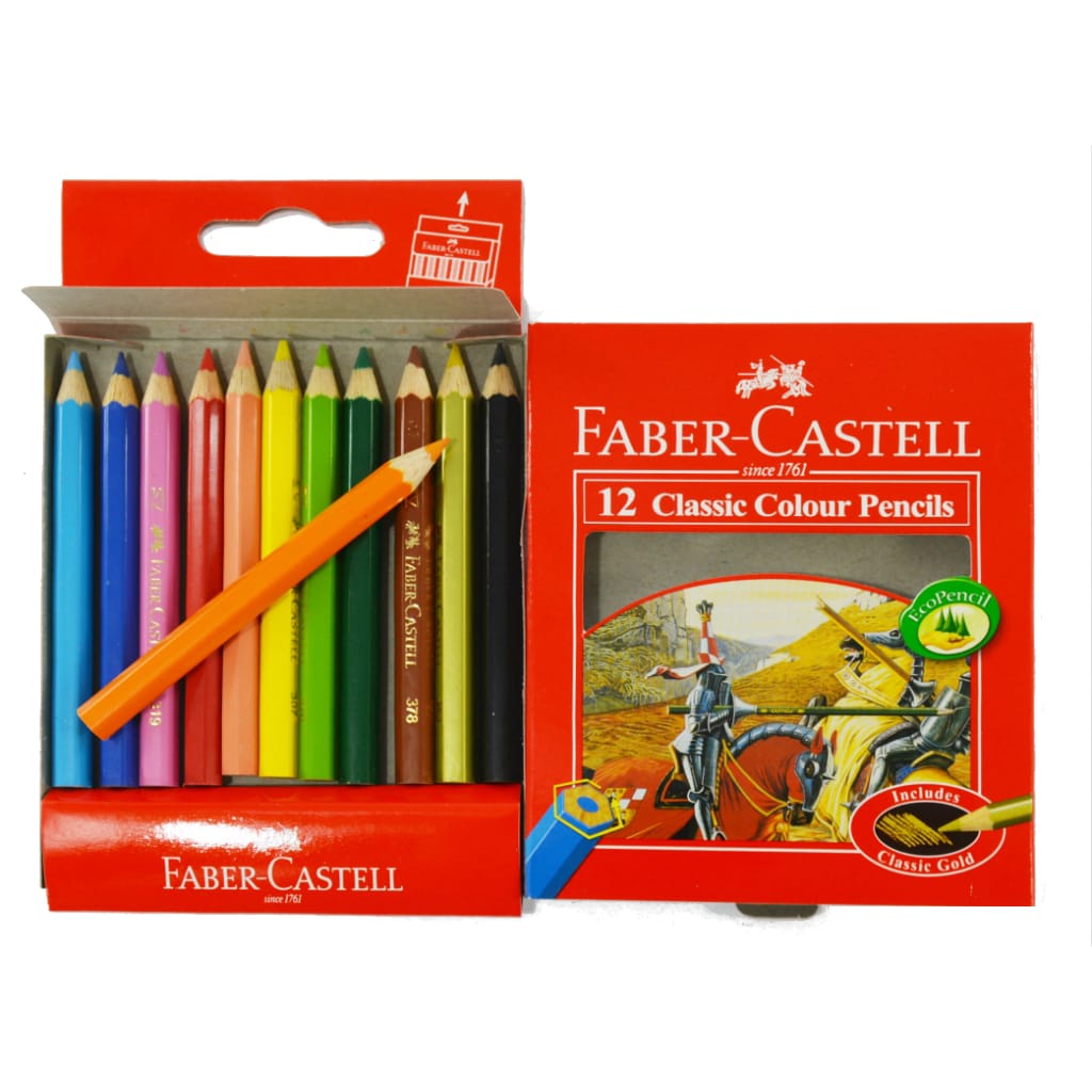 [HUSNA COLLECTION]  Pensil Warna Faber Castell UKURAN Kecil 12 Warna / PENSIL WARNA
