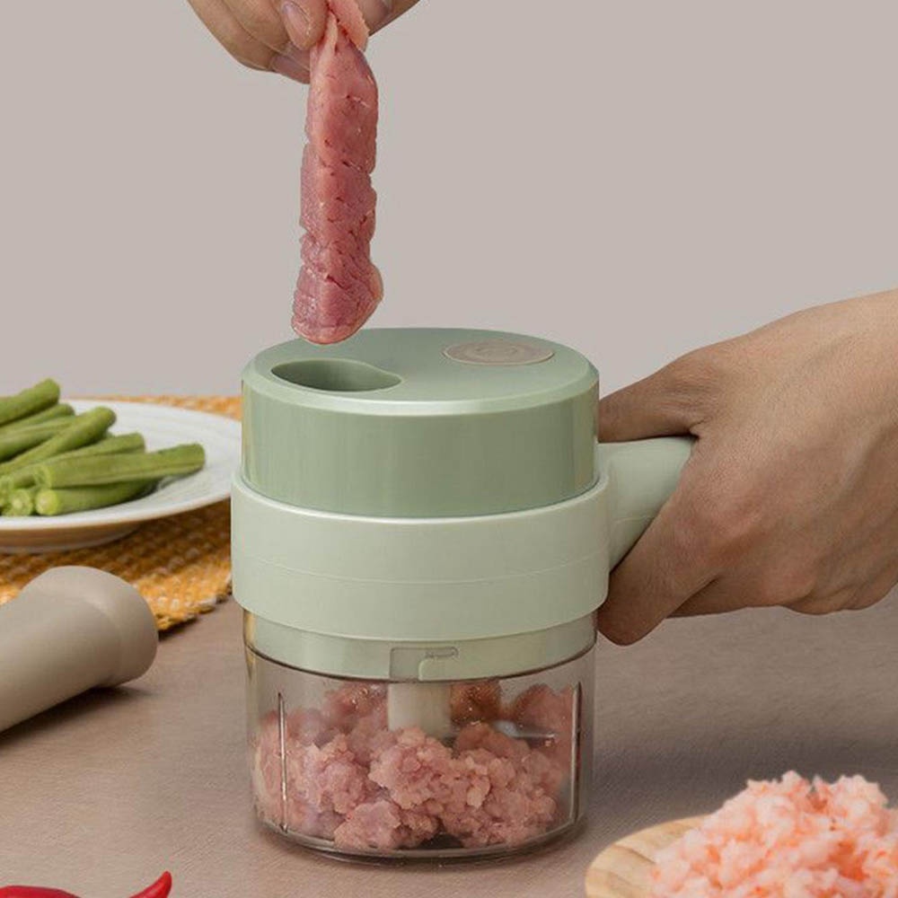 Electric Hand Held 2 In 1 GB48 - Alat PENGHALUS DAN PEMOTONG SAYURAN COOKING HAMMER / PARUTAN MINI Automatis