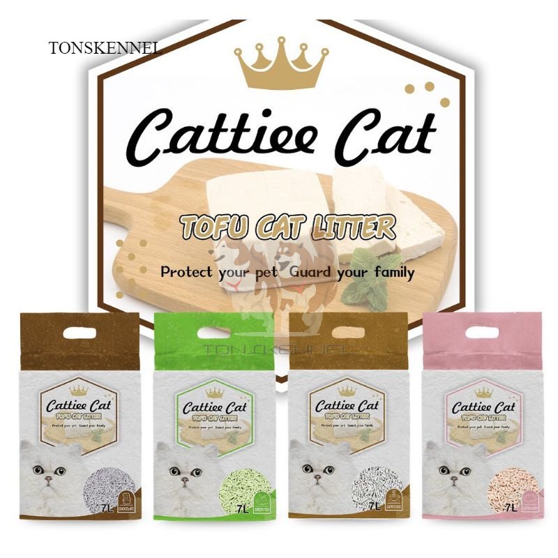 Pasir Tofu Cattie Cat Cat Litter 7 Liter Pasir tofu Kucing Gumpal Bentonite SOYA Clump 7LT 7L 7Liter Anti Debu no kit cat lifecat life cat cattie catie catiee animal and co animal&amp;co