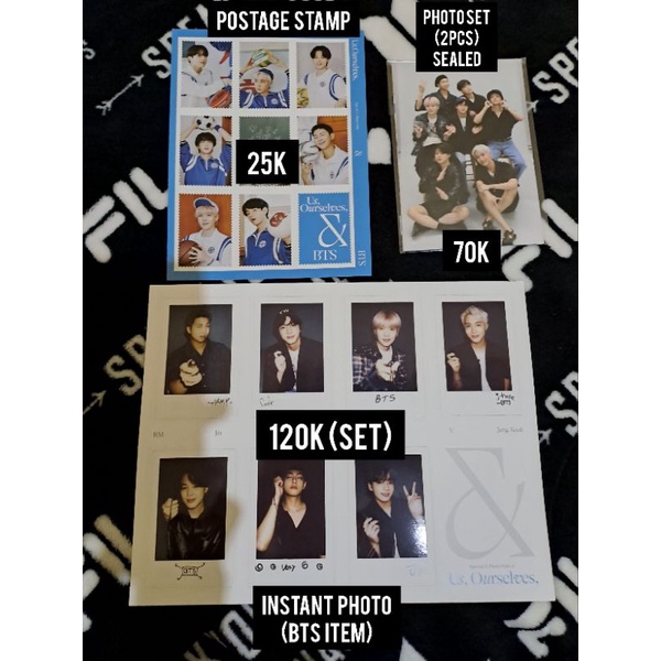 READY SHARING PHOTO FOLIO PB V OT7 BTS SPECIAL US OURSELVES WE INSTANT PHOTO SET POSTAGE STAMP TAEHY