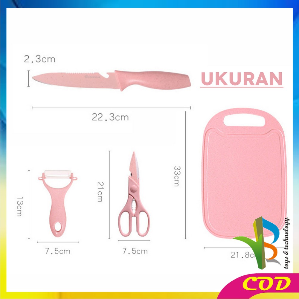 RB-C514 Pisau Set 7IN1 Dengan Telenan Pisau Gunting Dapur Serbaguna / Peralatan Dapur Kitchen Knife Set