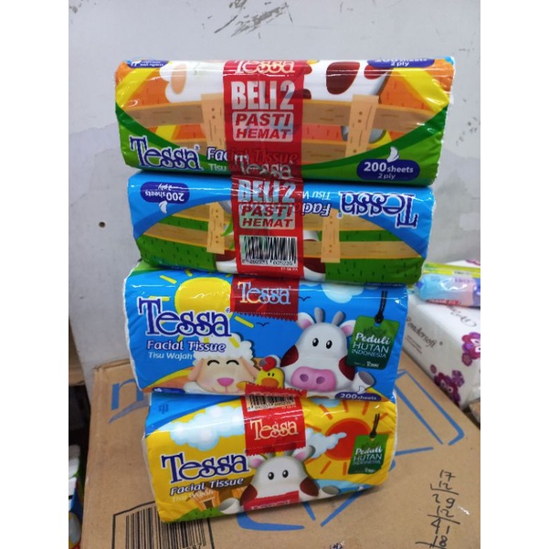 tissue tessa  beli 1 gratis 1 200 sheet murah