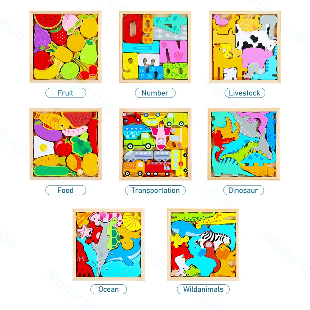 Mumystation mainan puzzle edukasi anak 3D jigsaw puzzle anak