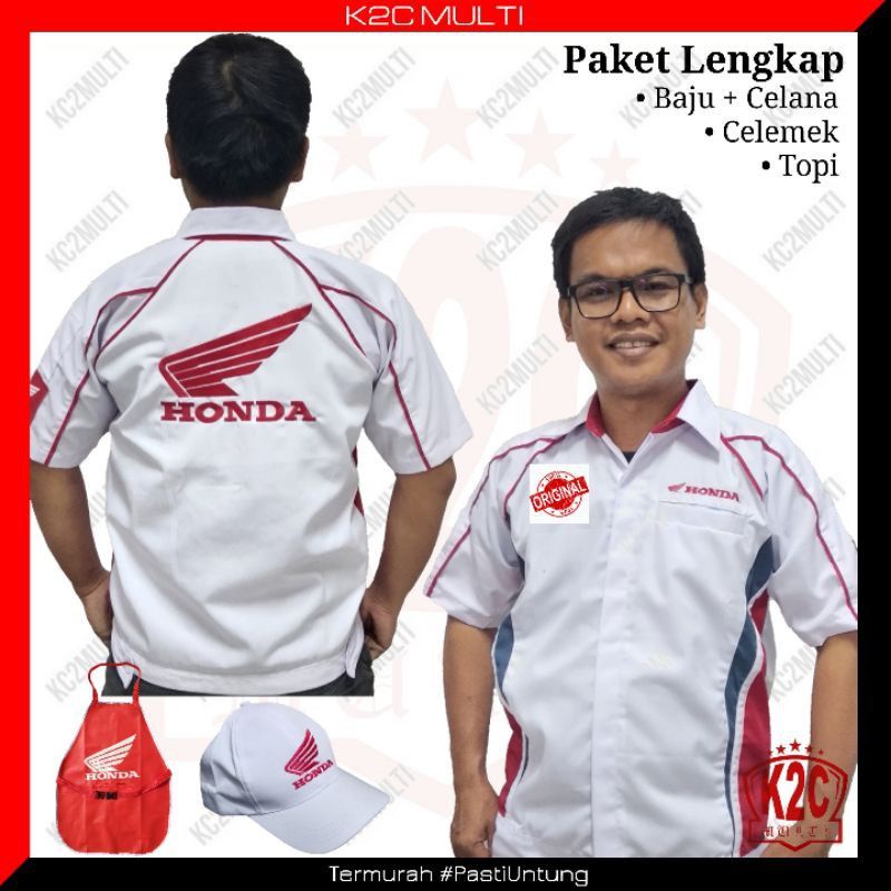 Baju Mekanik Honda / Wearpack Bengkel AHASS