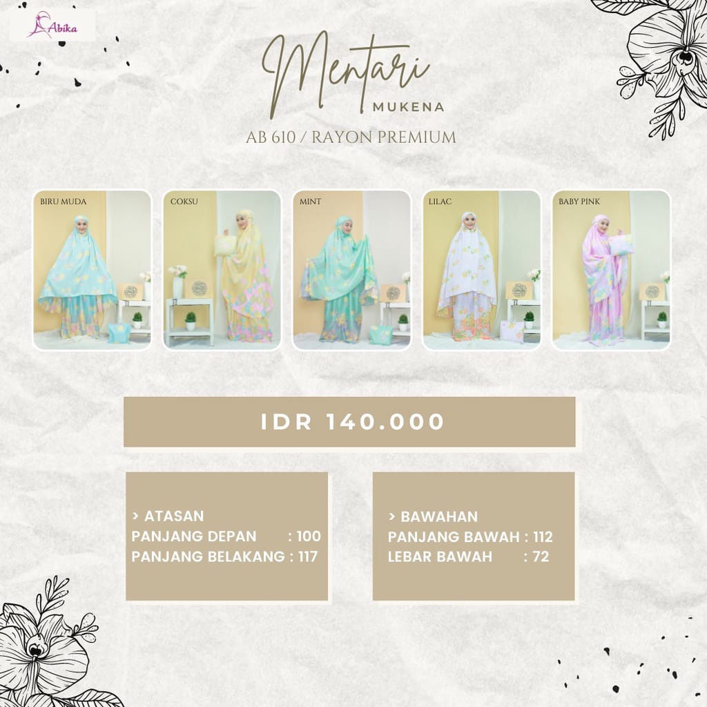 Mukena abika mentari