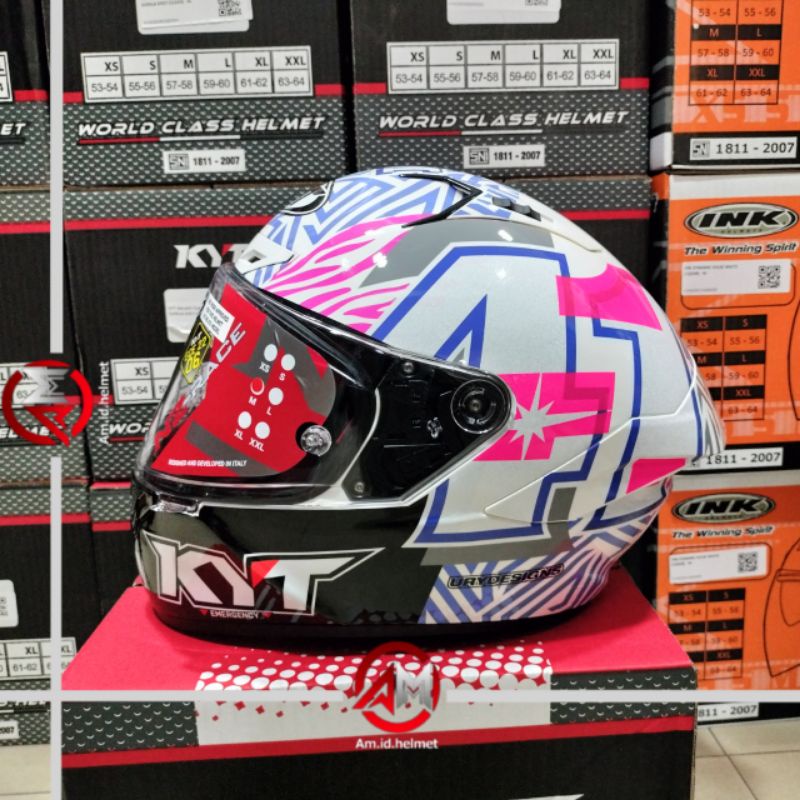 Jual HELM KYT NZ RACE ESPARGARO 2022 FREE DARK SMOKE KYT HELM NZ RACE