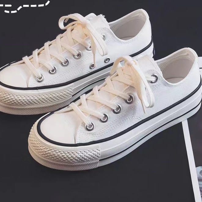 SW98 Sepatu Sneakers Import Wanita Korea Fashion Kanvas Sport Shoes COD Original