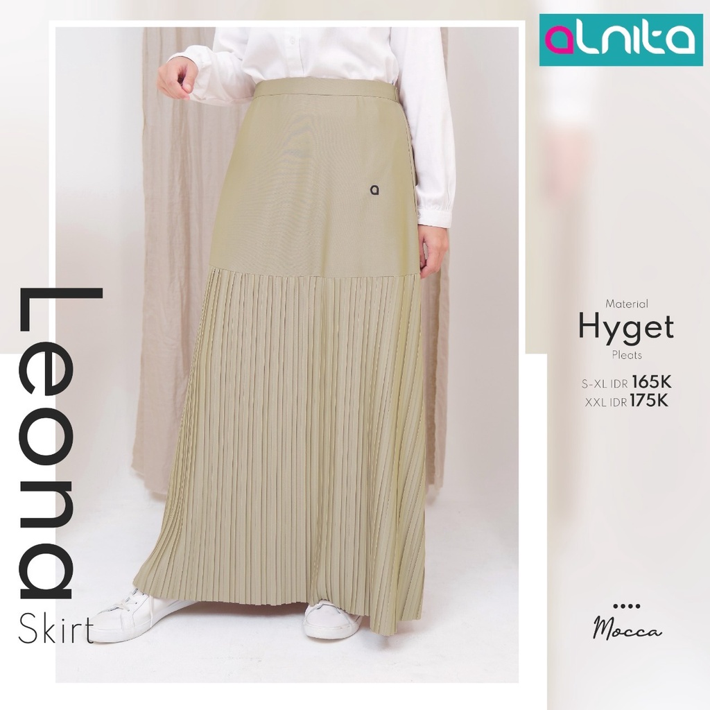 (BISA COD) Alnita Rok Leona Skirt Bawahan Polos Bahan Hyget Model Simple Kekinian by Alnita