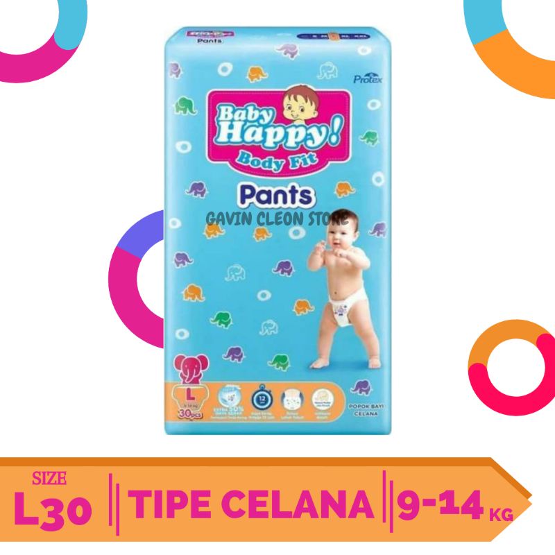 Baby Happy Body Pants Size S M L XL XXL -Popok Baby Happy - Popok Tipe Celana