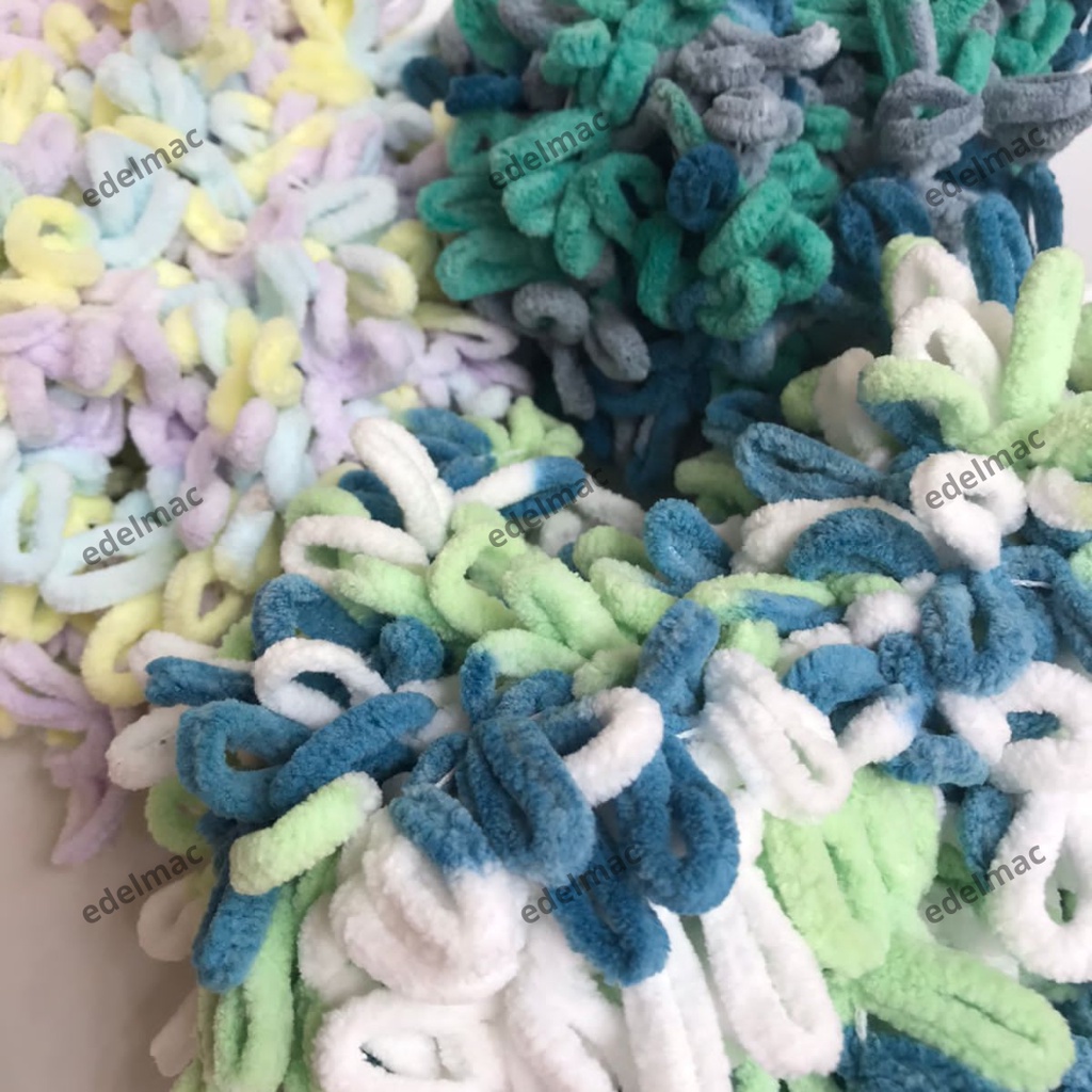 Benang Rajut Selimut Bantal Syal Puffy Soft Chunky Finger Loop Yarn Knit Threads Crochet Blanket Cushion