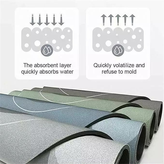 Keset Kaki Diatomite Nyerap Air / Keset Kaki Anti Bau Menyerap Air / Keset Dapur Kamar Mandi Anti Slip Anti Bakteri / Lap Kaki / Alas Kaki