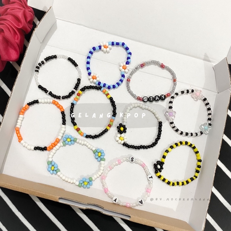 Gelang K-Pop / K-Pop Bracelet / Gelang Manik-Manik Korea / Beads Ring Korea