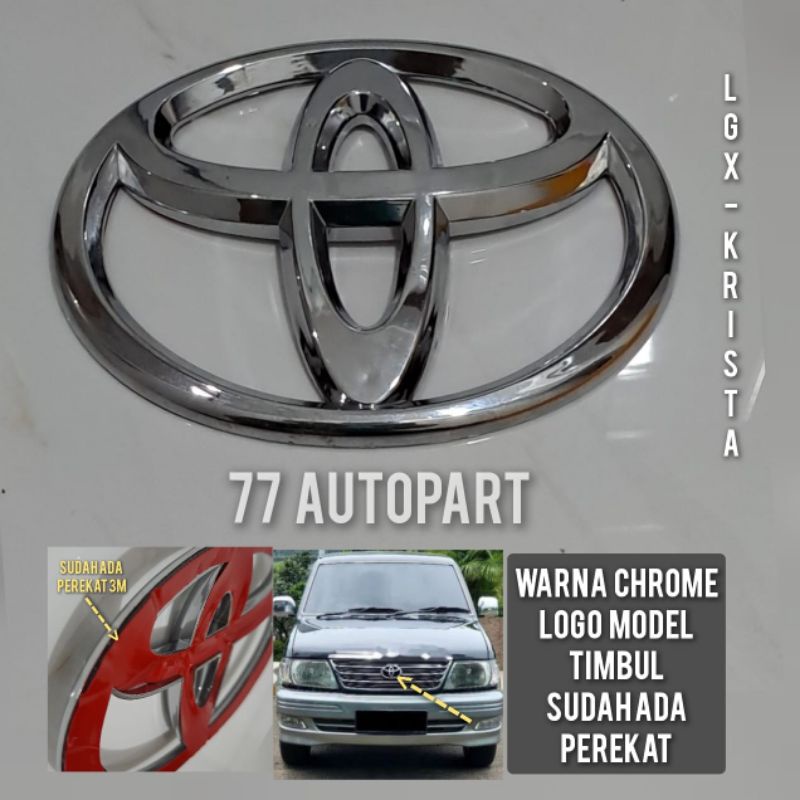 emblem logo grill rambang kijang krista lgz 2003 2004 model tempel tanpa kaki