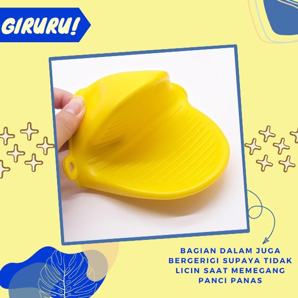 2 PCS SARUNG TANGAN PEMEGANG PANCI SILIKON SET / PEMEGANG PANCI TAHAN PANAS / Pencengkram benda panas / Sarung Tangan Silikon Anti Panas Penjepit Pegangan Panci Karet Jepitan Panci Silicone / Pegangan Silikon Panci Oven Anti Panas Fleksible / Tatakan Best