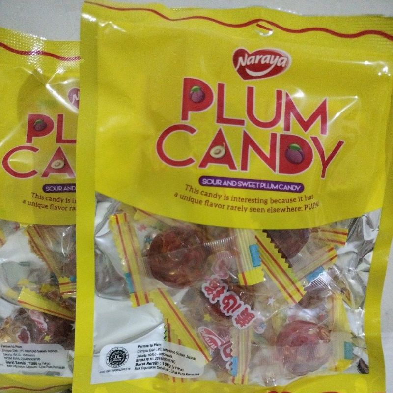 NARAYA PLUM CANDY 100 GRAM ( ±11 PCS  )