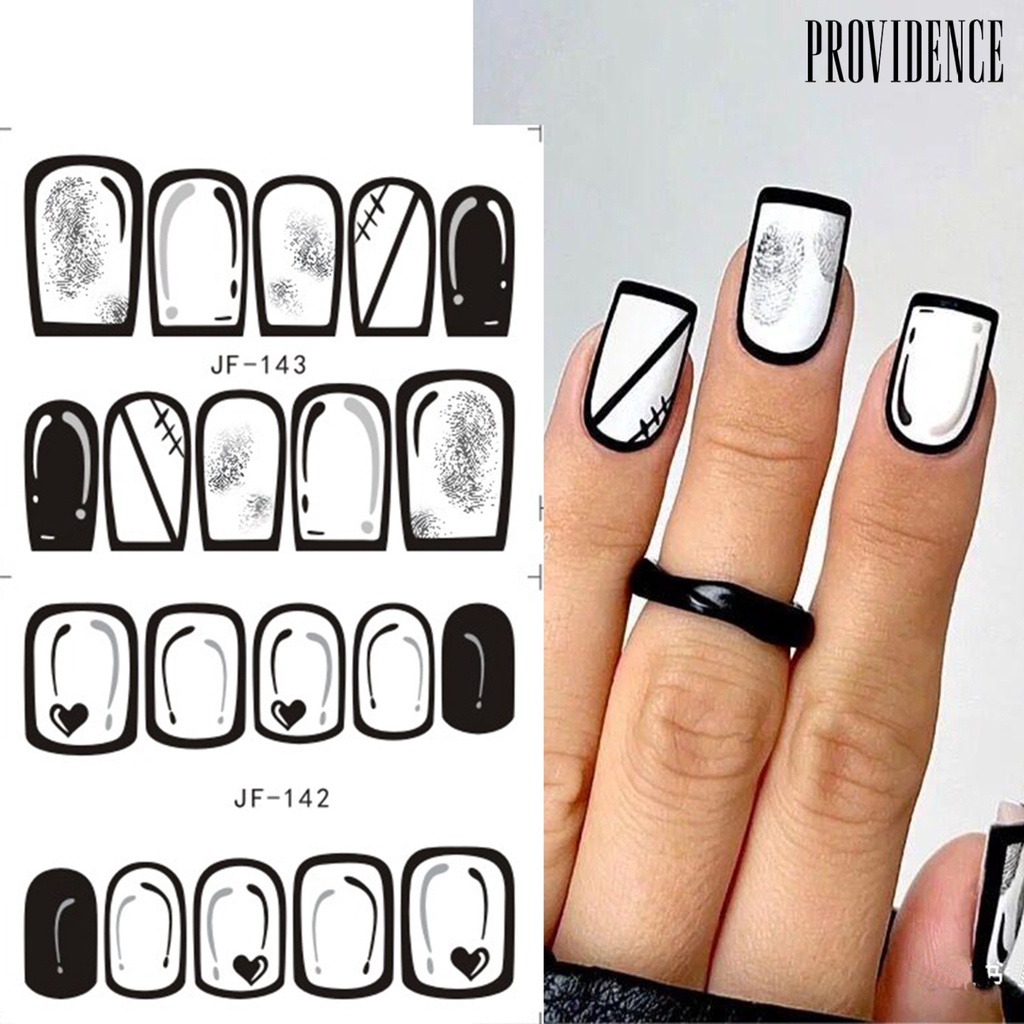 Providence Nail Art Slider Perekat Diri Tidak Luntur Mudah Tempel Efek 3D DIY Yang Dapat Dilepas Cakupan Penuh Gaya Graffiti Kartun Nail Art Stiker Perlengkapan Kuku