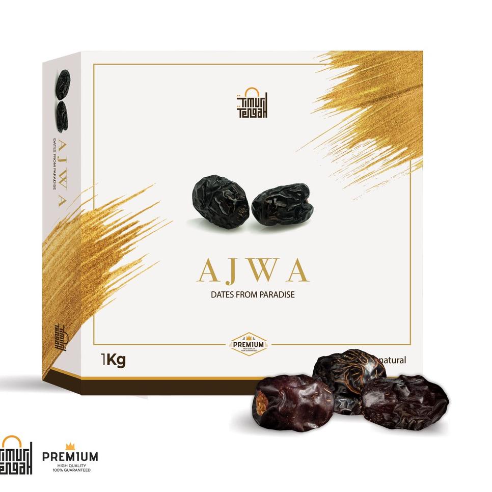 

(♥C6369] Kurma Ajwa 1 Kg Premium Timur Tengah Kurma Nabi Asli Madinah High Quality