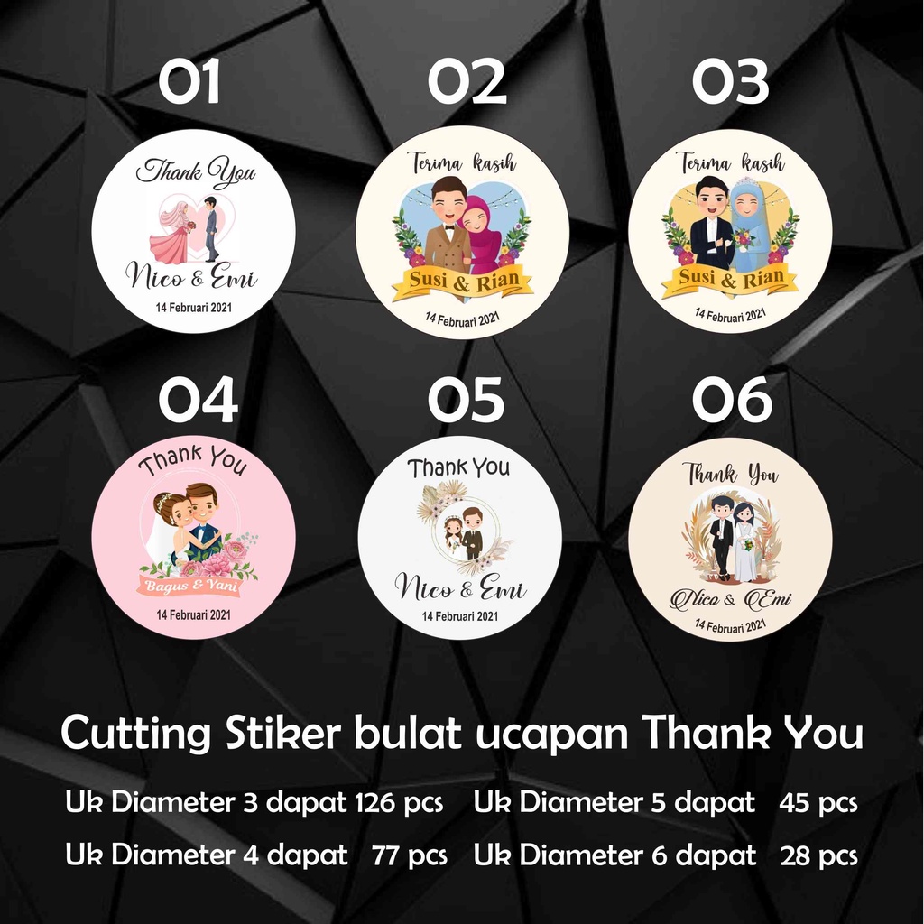 

cutting stiker cromo untuk pernikahan