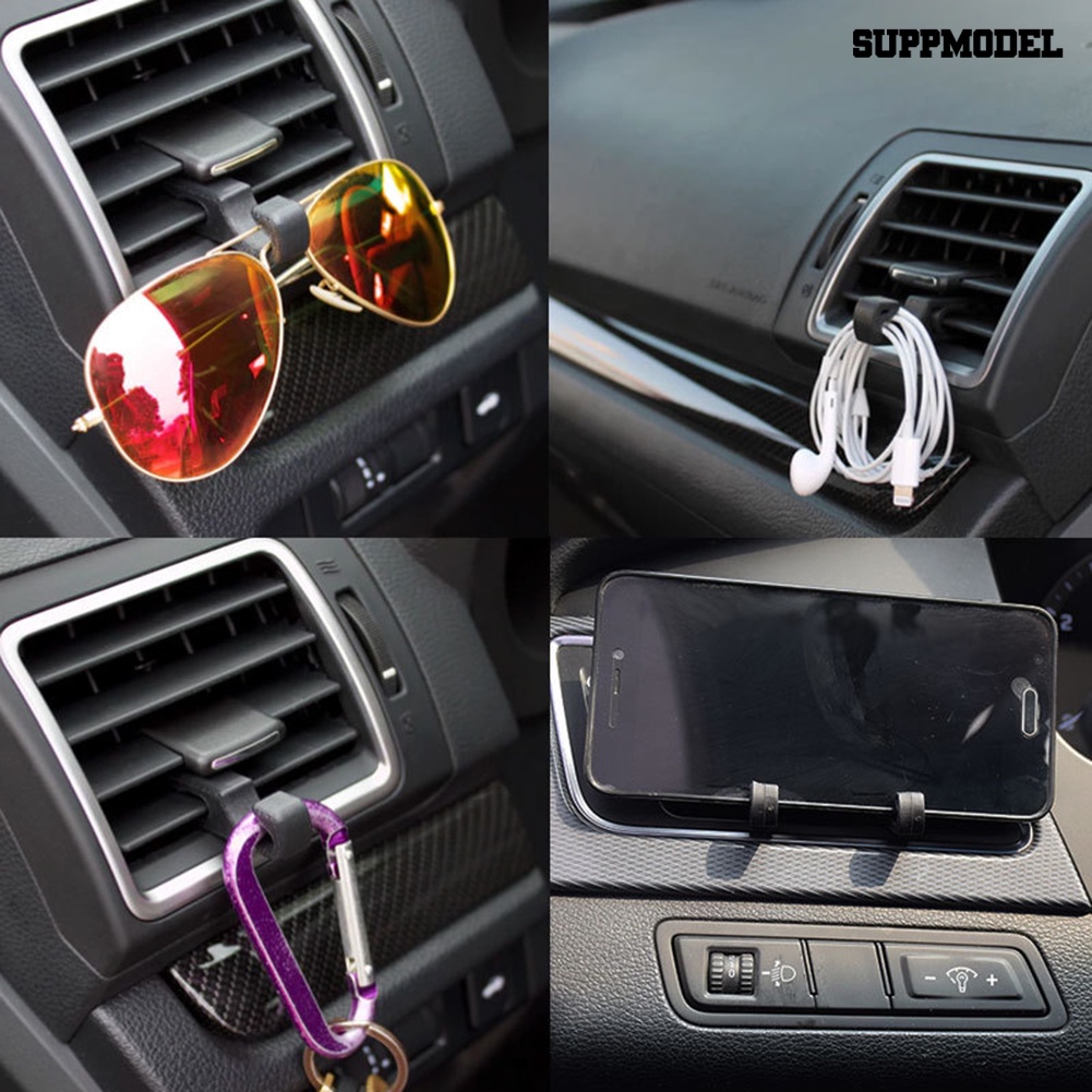 [Auto] 2pcs/set Gantungan Ventilasi Udara Otomatis Holder Hook Pengikat Mount Untuk Sunglasses Phone