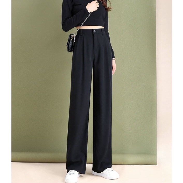 Celana Jas Wanita Korean / Celana Panjang Kasual Highwaist Import