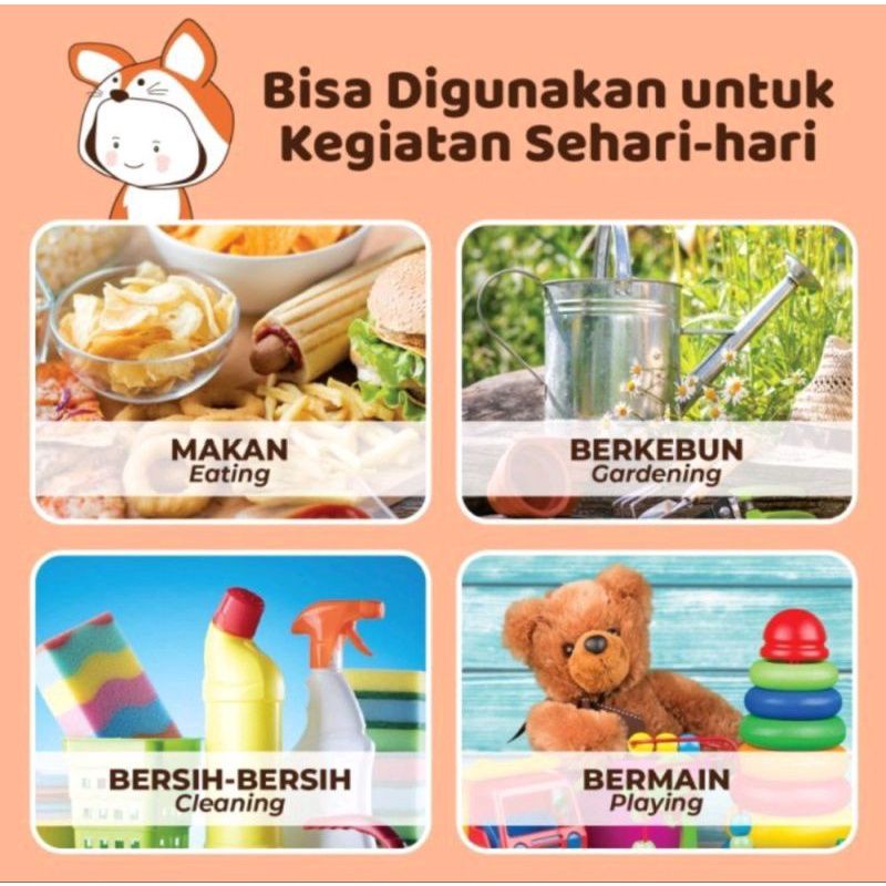 Bagus Pipi Sarung Tangan Plastik Anak 10 µ isi 100 dan 50 Termurah Nyaman Dipakai