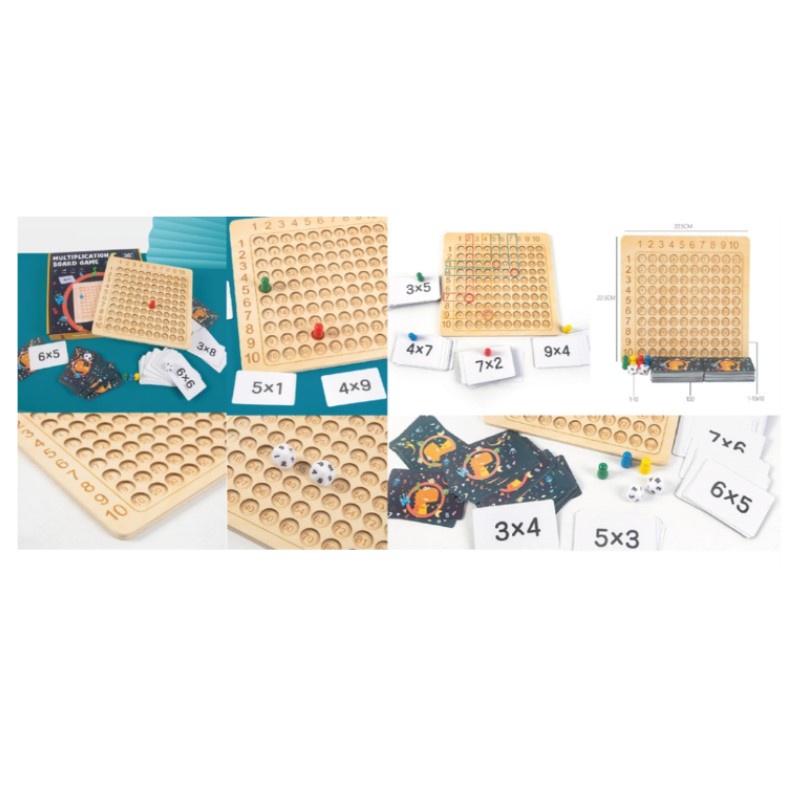 Mainan Anak MULTIPLICATION BOARD GAME Puzzle Board Puzzle Anak Edukasi