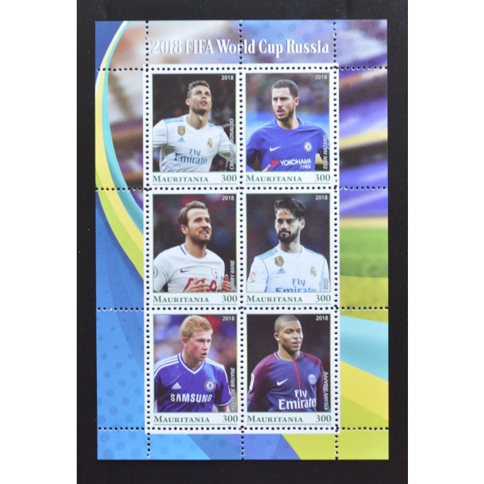 

✨NEW✨ - PERANGKO MAURITANIA - 2018 FIFA WORLD CUP RUSSIA MS 2 MINT