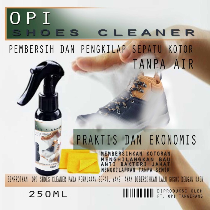 pembersih sepatu dari kotoran dan jamur anti bau tanpa cuci praktis dengan cepat tanpa air suplayer OPI